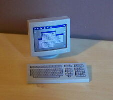 PLAYMOBIL (K1102) POLICE - Ordinateur & Clavier Gris 3159 3165 3176 3954 3992