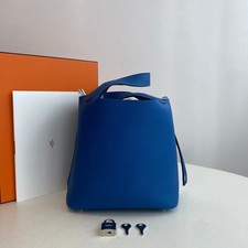 Hermes Basket 18  Blue and