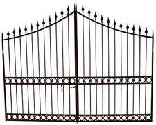 Portail En Fer Plein Finition Vieillie L350xPR10xH288 Cm. Fabriqué En Italie