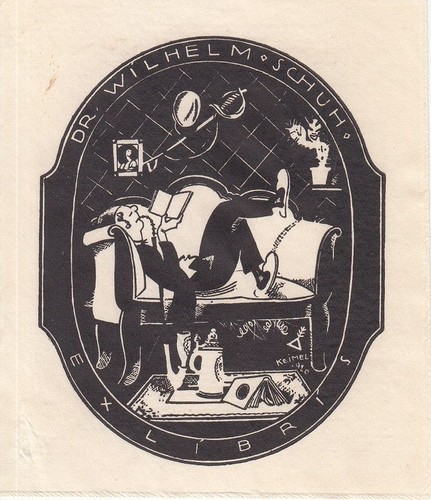 Exlibris livre queues hermann - queues,