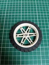 Lego 1 Wheel 61.6mm D. x 13.6mm Motorcycle w/ Black Tire 8291 9747 8838 3804