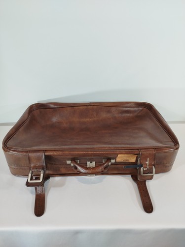 Valise vintage cuir - valise, marron