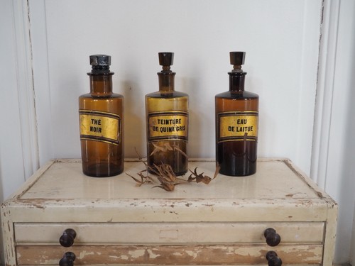 Anciens flacons pharmacie - flacons,