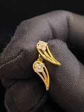 Pave 0,25 Cts Ronde Brillante Couper Diamants Clous Boucles d'oreilles En 14K Or