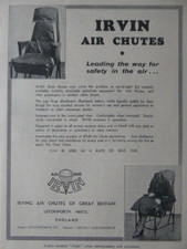 11/1934 PUB IRVING AIR CHUTE IRVIN CHAIR CHUTE PARACHUTE ORIGINAL AD