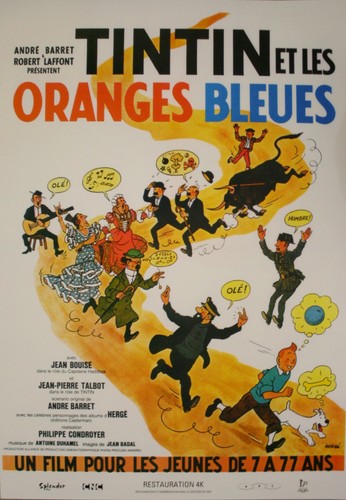 Tintin les oranges bleues - tintin,