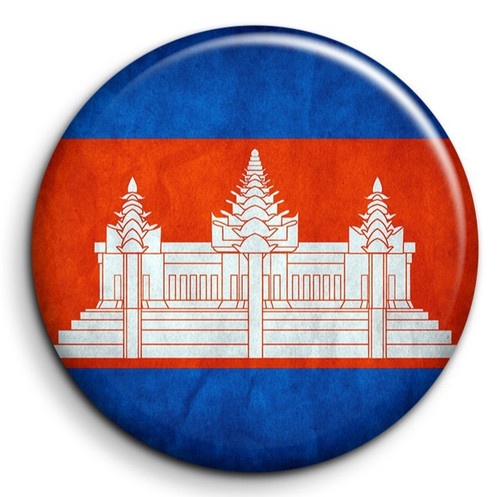 Drapeau cambodge badge 38mm - drapeau,