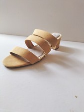 Sandales d'été talon carré–Mules ouvertes, élégantes, confortables Jaune  Damart