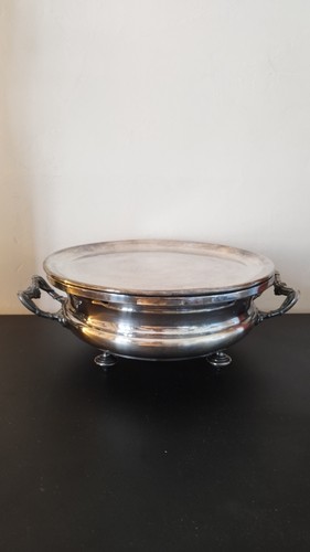 Chauffe plat metal argenté