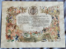 Compagnie des messageries maritimes Certificat 1955 illustrateur LUC MARIE BAYLE