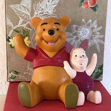 17 ⚜️ Figurine Tirelire Winnie L'ourson & Porcinet Disney en Plastique H 16 Cm