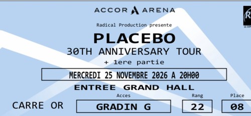 Placebo billet carré - placebo, 25