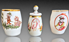 CHOPES GOBELETS+MOUTARDIER VERRE OPALIN BOHÊME XVIIIÈME BOHEMIAN GLASS 18TH