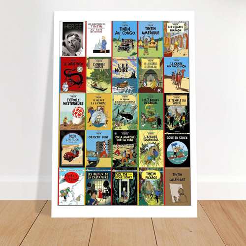 Vintage poster tintin - poster, "tintin