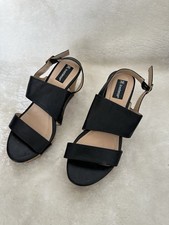 Sandales compensées noires in