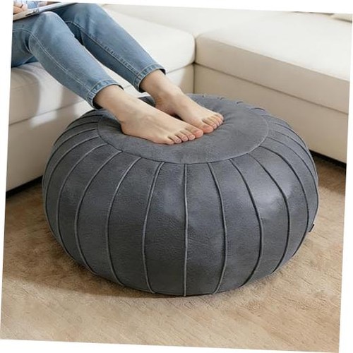 Unstuffed storage pouf ottoman - unstuffed,