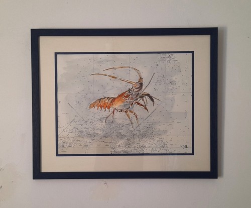 Aquarelle marine sur carte - sur,