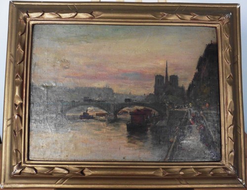 Tableau paysage paris seine - tableau,