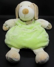 doudou range pyjama chien vert les z'amigolos copain 40cm doudou et compagnie 