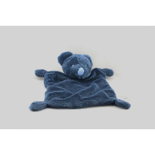 Doudou plat ours bleu - , marine