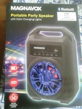 Magnavox Portable Party Bluetooth Speaker W/ Color Changing Lights NEW