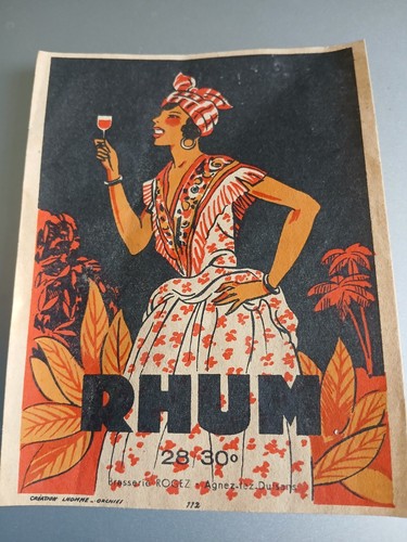 Ancienne étiquette rhum - étiquette,
