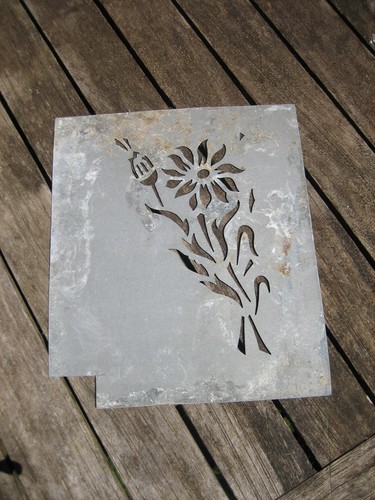Ancien pochoir zinc - ancien, motif