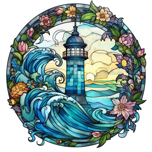 Autocollants phare vitraux - x,