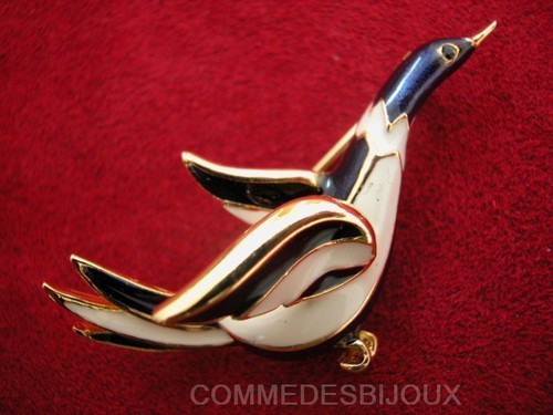 Broche oie canard - "oie, dorée