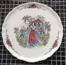 Ancien Grand Plat Alsace Obernai Faïencerie Sarreguemines France Henri Loux