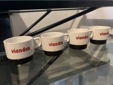 LOT 4 BELLES TASSES ANCIENNES VIANDOX  ORCHIES MOULIN DES LOUPS ANNÉES 70⭐️⭐️⭐️