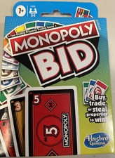 Monopoly Bid Card Game *NEW*