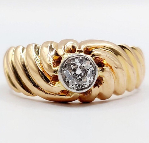 Bague jonc victorienne rose - victorienne, or