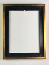 Cadre américain / encadrement / caisse américaine bois doré et noir 45x35 cm