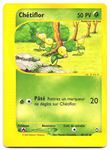 Carte pokémon chétiflor - carte,