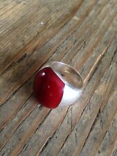 Bague LE MANEGE A BIJOUX argent 925 et pierre bordeaux Taille 55