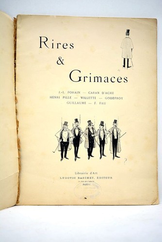 Livre ancien rires grimaces - ancien,