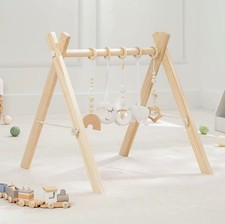 Portique bébé bois naturel Arche d'éveil Montessori jouets sensoriels