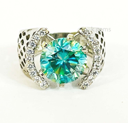 Bleu traitée bague - 5,
