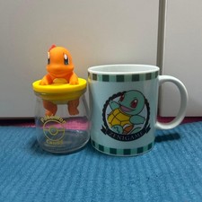 Mug Pokemon Squirtle et bouteille de bonbons Charmander SoftBank Prize...