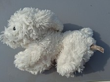Peluche doudou chien blanc