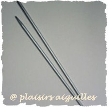 AIGUILLES A TRICOTER 20 cm DOUBLE POINTE METAL special chaussettes N°2.5