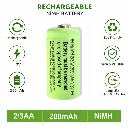 3aa nimh 200 mah 2 - nimh, 1,2