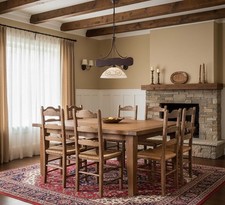 Lustre Rustique En Bois Et