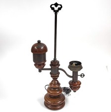 Lampe Quinquet Vintage En Bois