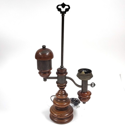 Vintage bois laiton quinquet - laiton,