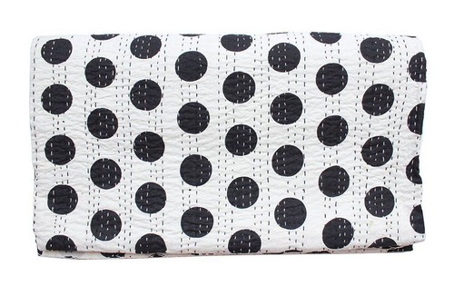 Couverture kantha polka dot - couverture,