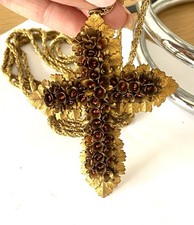 Ancienne Croix XIX Siècle Style Victorien Napoleon jewelry necklace bijoux Cross