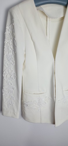 Veste blazer ivoire femme