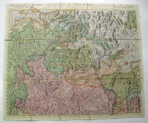 Carte cours rhin depuis - carte, du